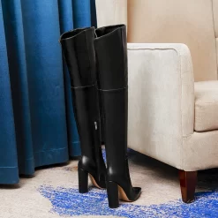 Classic Pointed Toe Block Heel Woman Thigh High Boots -Ladies Fashion Shoes 162 20.jpg.mst