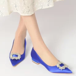 2023 Jewelled Buckle Flats Satin Pointed Toe Shoes 37 2023 Jewelled Buckle Flats Satin Pointed Toe Shoes -Ladies Fashion Shoes 2023 jewelled buckle flats satin pointed toe shoes 4 3 1.jpg.mst