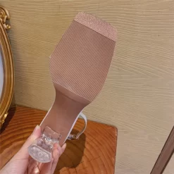 Ankle Strap Sequined Sandals Crystals Transparent Heel Wedding Sandals -Ladies Fashion Shoes ankle strap sequined sandals crystals transparent heel wedding sandals 26 1 1.jpg.mst