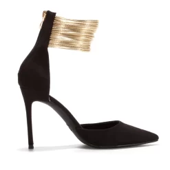 Sexy Ankle Strap Heels Stiletto D'orsay Dresses Pumps With Back Zipper -Ladies Fashion Shoes black ankle strap heels stiletto d orsay dresses pumps with back zipper 5 1 1.jpg.mst