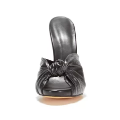 Summer Peep Toe Knot Stiletto Heeled Mule Women Party Slingback Pump Sandals Shoes 18 Summer Peep Toe Knot Stiletto Heeled Mule Women Party Slingback Pump Sandals Shoes -Ladies Fashion Shoes black pu knot mule heels party sandals 2 1.jpg.mst