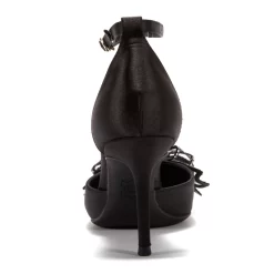 Satin Ankle Strap D'orsay Pump Rhinestone Bow Wedding Heels -Ladies Fashion Shoes black satin ankle strap d orsay pump rhinestone bow wedding heels 5 1.jpg.mst