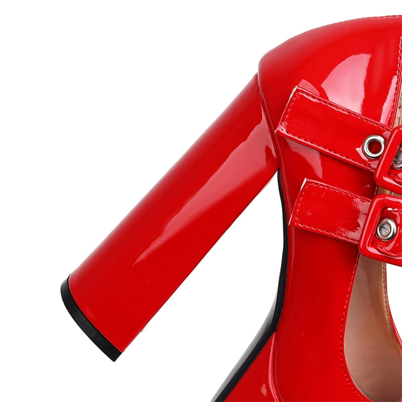 Chunky Heel Platform Pumps Double Strap Y2K Mary Jane Shoes - Image 19