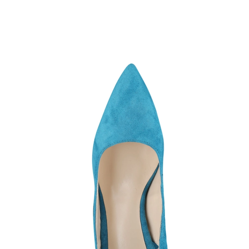 Chunky Heel Slingback Shoes Spring Suede Pumps For Work 13 Chunky Heel Slingback Shoes Spring Suede Pumps For Work - Image 11