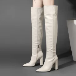 Chunky Heel Zipper Wide Calf Long Dress Boots 41 Chunky Heel Zipper Wide Calf Long Dress Boots -Ladies Fashion Shoes chunky heel zipper wide calf long dress boots 7 2 1.jpg.mst