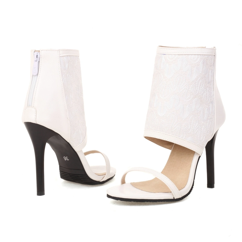Classic Hollow Out Stiletto Sandals Back Zipper Pattern Shoes For Women 14 Classic Hollow Out Stiletto Sandals Back Zipper Pattern Shoes For Women - Image 12