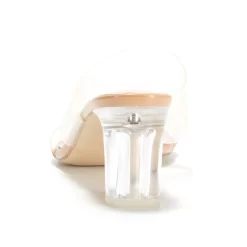 Clear Heel Mules PVC Transparent Slip On Heeled Sandals -Ladies Fashion Shoes clear heel mules pvc transparent slip on heeled sandals 5 .jpg.mst