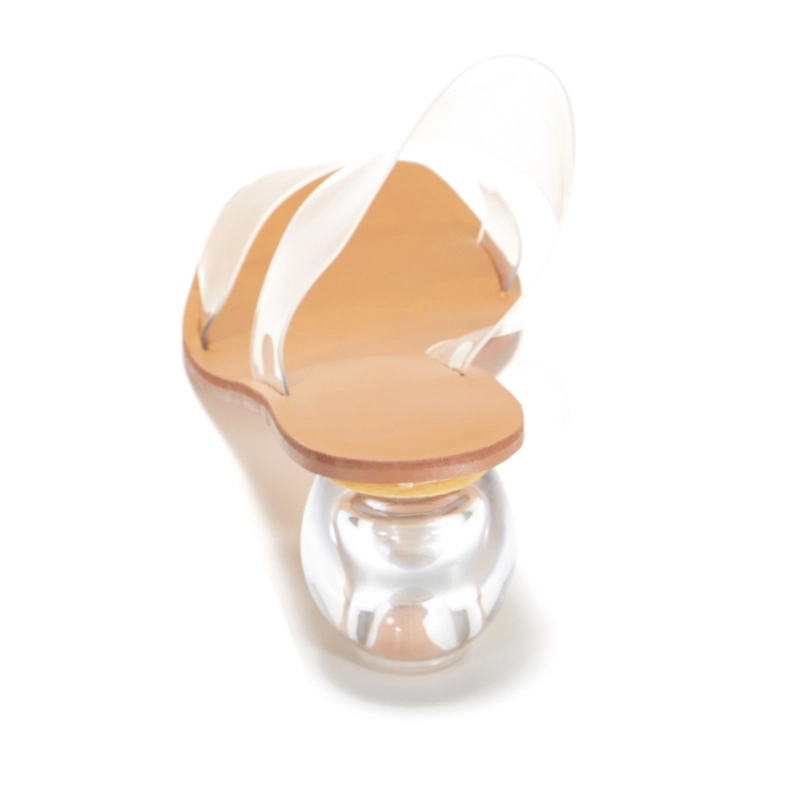 Clear Heel Mules PVC Transparent Slip On Heeled Sandals - Image 8