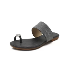 Comfy Beach Crystals Toe-Ring Flats Slide Sandals -Ladies Fashion Shoes comfy beach crystals toe ring flats slide sandals 10 1.jpg.mst