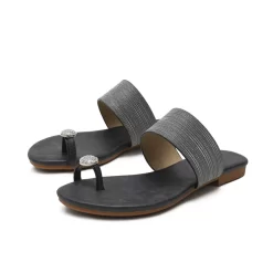 Comfy Beach Crystals Toe-Ring Flats Slide Sandals -Ladies Fashion Shoes comfy beach crystals toe ring flats slide sandals 11 1.jpg.mst