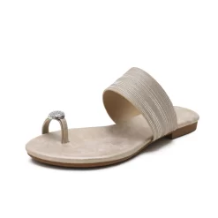 Comfy Beach Crystals Toe-Ring Flats Slide Sandals -Ladies Fashion Shoes comfy beach crystals toe ring flats slide sandals 1 1.jpg.mst