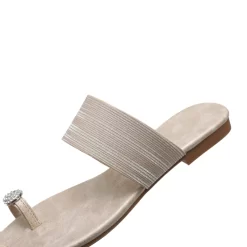 Comfy Beach Crystals Toe-Ring Flats Slide Sandals -Ladies Fashion Shoes comfy beach crystals toe ring flats slide sandals 6 1.jpg.mst