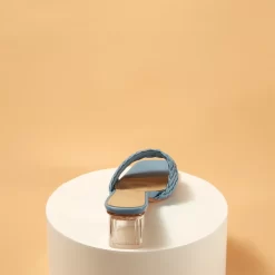 Cute Woven Clear Chunky Heel Slide Sandals -Ladies Fashion Shoes cute woven clear chunky heel slide sandals 1 2.jpg.mst