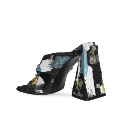 Denim Cross Strap Mule Sandals Chunky Heels Slide Shoes -Ladies Fashion Shoes denim heels slide sandals chunky heel mule shoes for outgoing 14 1.jpg.mst