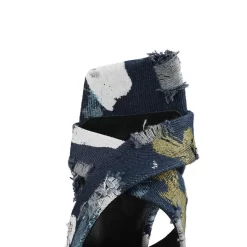 Denim Cross Strap Mule Sandals Chunky Heels Slide Shoes -Ladies Fashion Shoes denim heels slide sandals chunky heel mule shoes for outgoing 16 1.jpg.mst