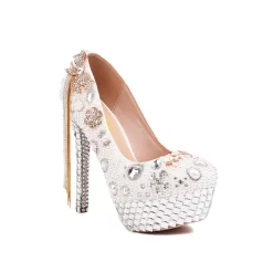 Women's White Pearls Rhinestone Platform Heels Wedding Pumps 25 Women's White Pearls Rhinestone Platform Heels Wedding Pumps -Ladies Fashion Shoes des0509 1 10.jpg.mst