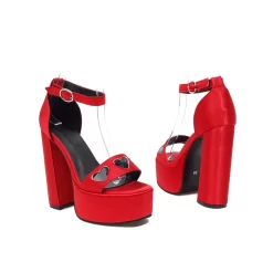 Satin Ankle Strap Platform Sandals Heels Heart High Heeled Shoes -Ladies Fashion Shoes dress ankle strap platform sandals heels heart high heeled shoes 36 1.jpg.mst