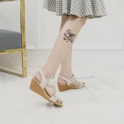 Exotic Flower Open Toe Band Wedge Sandals Gladiator Sandals 23 Exotic Flower Open Toe Band Wedge Sandals Gladiator Sandals -Ladies Fashion Shoes exotic flower open toe band wedge sandals summer shoes 11 1.jpg.mst