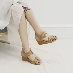 Exotic Flower Open Toe Band Wedge Sandals Gladiator Sandals 21 Exotic Flower Open Toe Band Wedge Sandals Gladiator Sandals -Ladies Fashion Shoes exotic flower open toe band wedge sandals summer shoes 16 2.jpg.mst