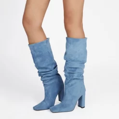 Fall Slouch Boots Chunky Heeled Pull On Knee High Boots -Ladies Fashion Shoes fall slouch boots chunky heeled pull on knee high boots 49 1 1.jpg.mst