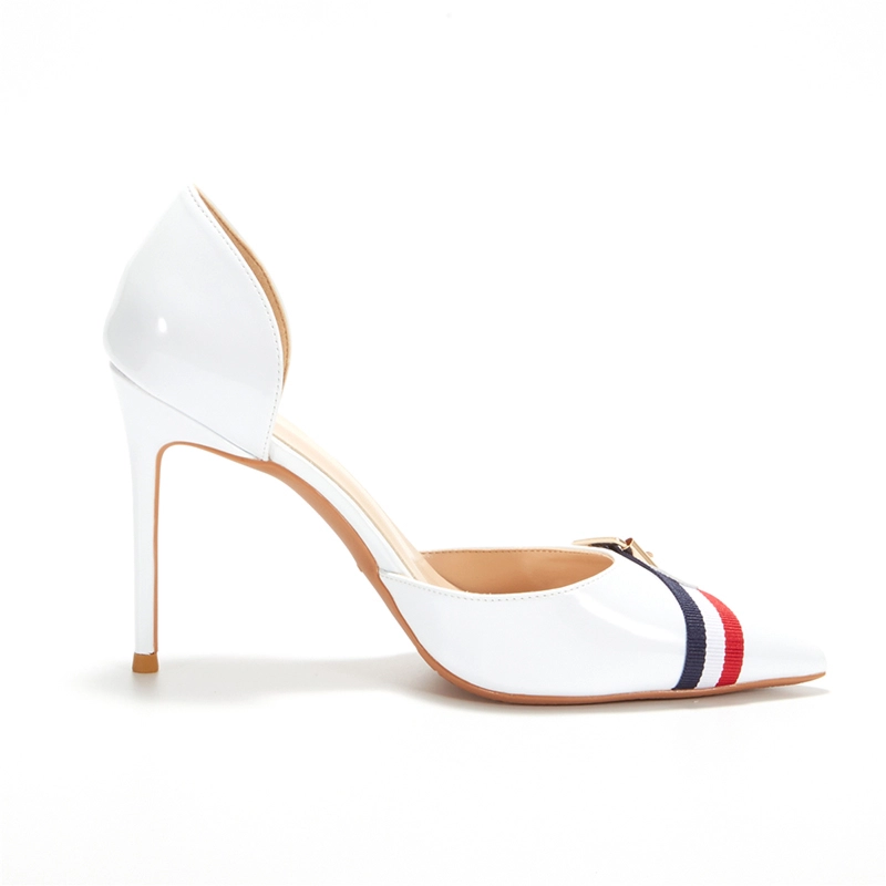 Fashion Cut Out Pumps Patent Leather Buckle D'orsay Office Shoes Stiletto Heels - Image 10
