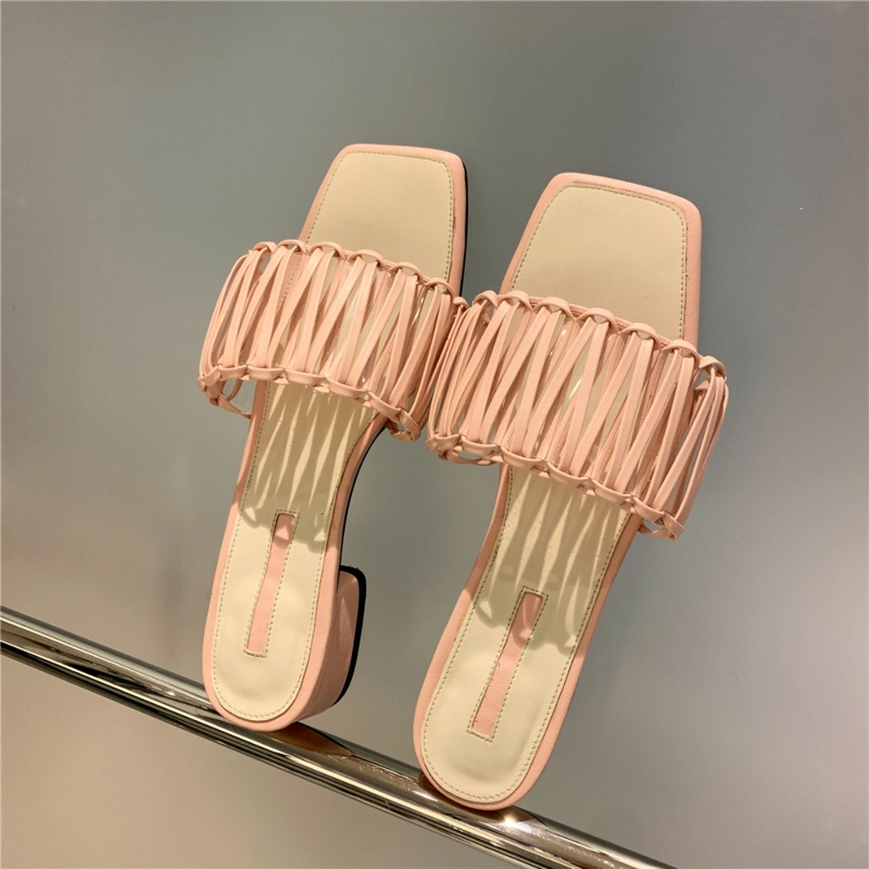 Fashion Woven Slipper Shoes Hollow Out Slide Sandals - Image 11