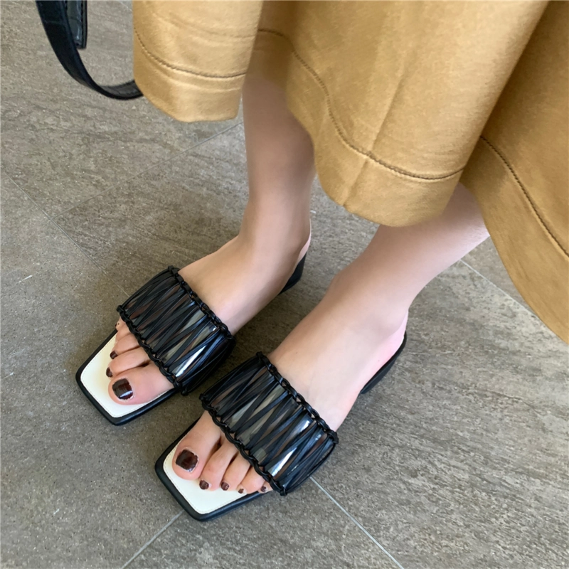 Fashion Woven Slipper Shoes Hollow Out Slide Sandals - Image 19