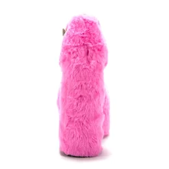 Furry Platform Block Heel Pumps Rhinestone Ankle Strap Fur Party Shoes -Ladies Fashion Shoes fuchsia furry platform block heel pumps rhinestone ankle strap fur party shoes 5 1.jpg.mst
