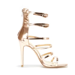 Gold Multi-Strap Gladiator Sandals Stiletto Heels Back Zip Hollow Out Shoes -Ladies Fashion Shoes gold multi strap gladiator sandals stiletto heels 7 1.jpg.mst