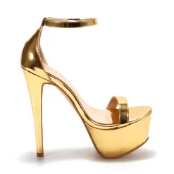 Golden Mirror Platform High Heels Metal Ankle Strap Party Sandals -Ladies Fashion Shoes golden mirror platform high heels ankle strap party sandals 4 .jpg.mst