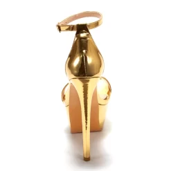 Golden Mirror Platform High Heels Metal Ankle Strap Party Sandals -Ladies Fashion Shoes golden mirror platform high heels ankle strap party sandals 5 .jpg.mst