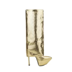 Golden Platform Pointed Toe Stilettos Fold-over Knee High Boots -Ladies Fashion Shoes golden platform pointed toe stilettos fold over knee high boots 6 1.jpg.mst