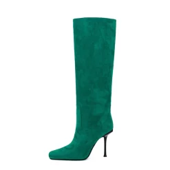 Women's Suede Square Toe Knee High Heel Boots 36 Women's Suede Square Toe Knee High Heel Boots -Ladies Fashion Shoes hs1207 203 1.jpg.mst