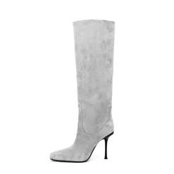 Women's Suede Square Toe Knee High Heel Boots 40 Women's Suede Square Toe Knee High Heel Boots -Ladies Fashion Shoes hs1207 210 1 1.jpg.mst