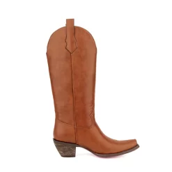 Brown Vintage Square Toe Western Cowboy Boots Block Heel Mid Calf Booties -Ladies Fashion Shoes hs1207 297.jpg.mst