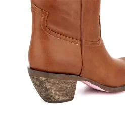 Brown Vintage Square Toe Western Cowboy Boots Block Heel Mid Calf Booties -Ladies Fashion Shoes hs1207 299.jpg.mst