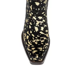 Black Cheetah Printed Square Toe Block Heel Mid Calf Western Cowboy Boots -Ladies Fashion Shoes hs1207 319.jpg.mst