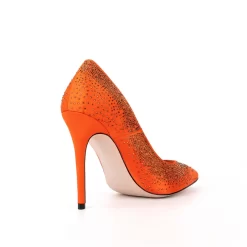 Women's Orange Satin Beads Pointed Toe Stiletto Heel Pumps 19 Women's Orange Satin Beads Pointed Toe Stiletto Heel Pumps -Ladies Fashion Shoes hs1207 32.jpg.mst