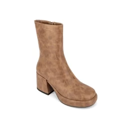 Women's Vegan Leather Round Toe Block Heel Ankle Boots -Ladies Fashion Shoes hs1207 460 1.jpg.mst