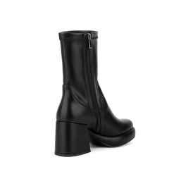 Women's Vegan Leather Round Toe Platform Chunky Heel Ankle Boots -Ladies Fashion Shoes hs1207 99.jpg.mst