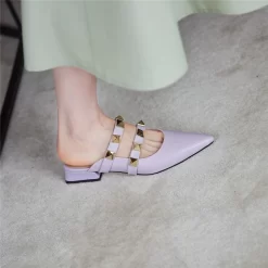 Trend Colors Leather Rivets Pointed Toe Mary Jane Flats Mules 29 Trend Colors Leather Rivets Pointed Toe Mary Jane Flats Mules -Ladies Fashion Shoes htk f133 2 21 1.jpg.mst