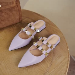 Trend Colors Leather Rivets Pointed Toe Mary Jane Flats Mules 31 Trend Colors Leather Rivets Pointed Toe Mary Jane Flats Mules -Ladies Fashion Shoes htk f133 2 34 2 1.jpg.mst