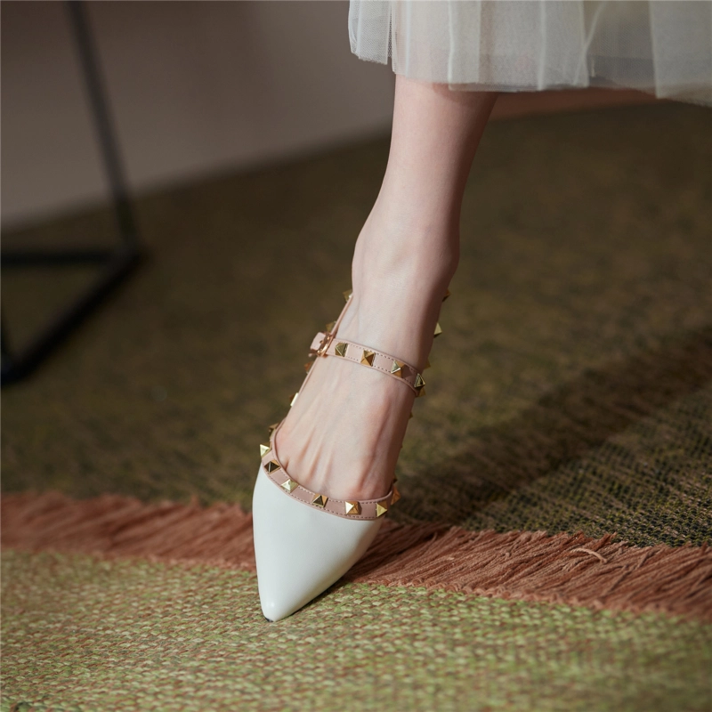 New Arrival Rivets Strap Heels Mary Jane Kitten Heel Pumps 9 New Arrival Rivets Strap Heels Mary Jane Kitten Heel Pumps - Image 7