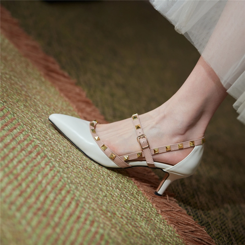 New Arrival Rivets Strap Heels Mary Jane Kitten Heel Pumps 10 New Arrival Rivets Strap Heels Mary Jane Kitten Heel Pumps - Image 8