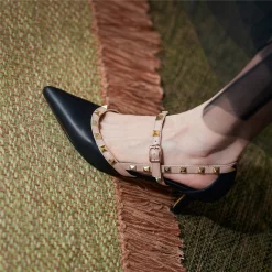 New Arrival Rivets Strap Heels Mary Jane Kitten Heel Pumps 37 New Arrival Rivets Strap Heels Mary Jane Kitten Heel Pumps -Ladies Fashion Shoes htk f55 1 35 1.jpg.mst