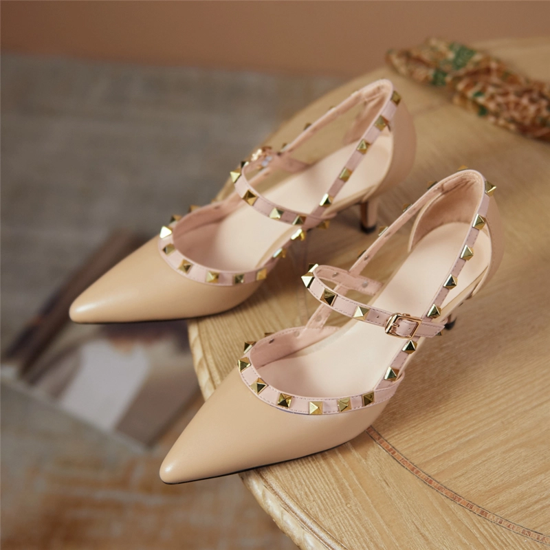 New Arrival Rivets Strap Heels Mary Jane Kitten Heel Pumps 21 New Arrival Rivets Strap Heels Mary Jane Kitten Heel Pumps - Image 19