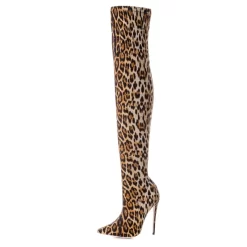 Sexy Leopard Printed Dress Boots 12cm High Heel Thigh High Boot -Ladies Fashion Shoes image10.jpg.mst