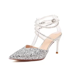 Women's Pointed Toe Strappy Glitter Stilettos Pumps Wedding Shoes -Ladies Fashion Shoes img 9743 1.jpg.mst