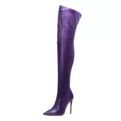 Fashion Snake Embossed Pointed Toe Stilettos Over-the-knee Boots -Ladies Fashion Shoes img wj008 04 1.jpg.mst