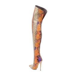 Fashion Snake Embossed Pointed Toe Stilettos Over-the-knee Boots -Ladies Fashion Shoes img wj021 04.jpg.mst